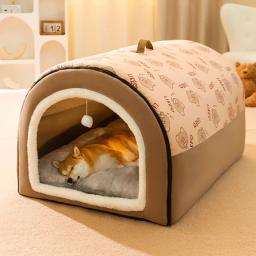 Canil destacável para cachorro grande, casa quente do cão do inverno, cama lavável do cão, ninho profundo, barraca para cães médios e grandes, suprimentos da casa - Image 1
