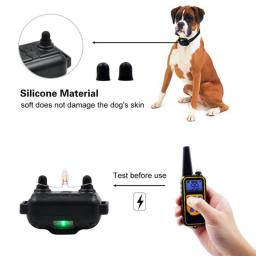 Dog Training Collar elétrico com vibração de choque, Pet impermeável, controle remoto, recarregável, 800m - Image 4