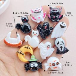 Resina Halloween Coleção Ornamento para Fazer Jóias, Acessórios Hairwear, Flat Back, Novo, Frete Grátis, 30Pcs - Image 2