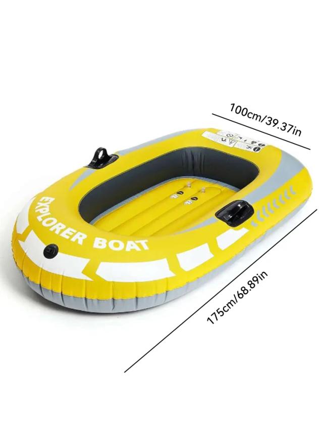 Caiaque de PVC Espessado para 2 Pessoas – Barco Resistente ao Desgaste Ideal para Recreação Aquática e Pesca em Família