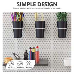 6 conjuntos de acessórios de suporte de copo pegboard para sala de artesanato cestas de gancho organizador de fita ferramenta de parafuso - Image 5