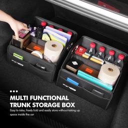 Caixa de armazenamento de porta-malas de carro de couro portátil dobrável organizador para KIA K5 K2 Optima Soul Spectra Niro Cadenza Sephia Carens - Image 5