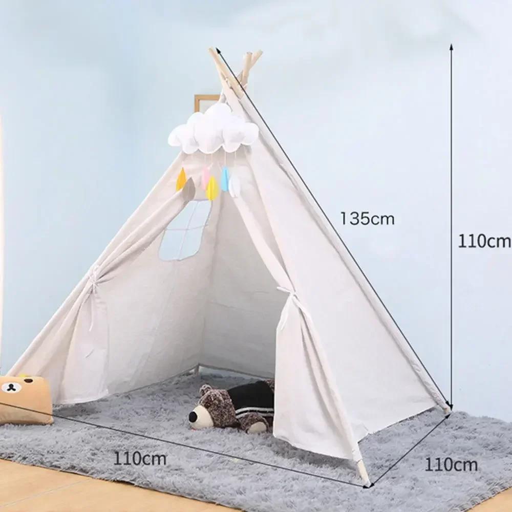 Teepee dobrável com estojo para crianças, Play Tent para criança, brincadeiras indoor e ao ar livre, presente para meninas e meninos - Image 1