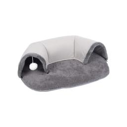 Túneis de cama de gato, interior duplo uso, jogável, removível, lavável com túnel em forma de U, divertido, pendurado bola, brinquedo de treinamento - Image 3
