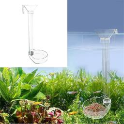 Tigela de prato de tubo de alimentação de aquário acrílico para peixes camarão caracóis suprimentos de alimentação E7CB - Image 3