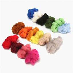 Lã felting fio roving fibra artesanato agulha mão conjunto de rosca tricô mistura diyfeltwoolen weavingtool material velo grosso - Image 3