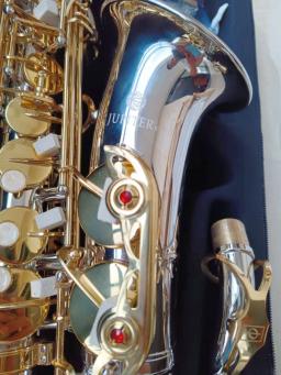 Jupiter JAS1100SG Saxofone Alto Eb com Caixa, Níquel, Corpo Prateado, Chave Lacada Dourada, Instrumento de Música, Sax E-Flat, Latão, Novo - Image 1