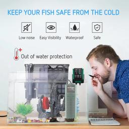 Aquecedor De Tanque De Peixes De Aquário, Display De Temperatura LED, Haste De Aquecimento De Água Ajustável, Temperatura Constante Automática, 1200W - Image 3