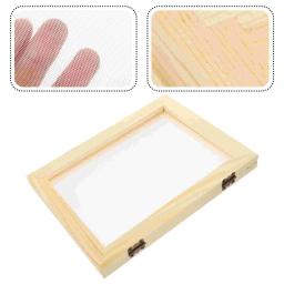 Tela de quadro para fazer papel, faça você mesmo, molde de madeira, artesanato, deckle, brinquedos de impressão, kit artesanal, ferramentas de molde para crianças, pacote de flores - Image 5