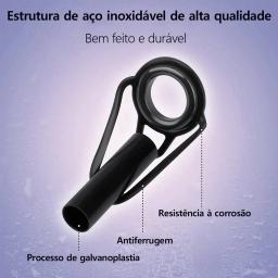 FishTrip 5 peças de guia de vara de pesca, kit de reparo superior de ponta, anel cerâmico de aço inoxidável 1.8mm ~ 8.0mm, substituição de construção de vara de pesca - Image 3