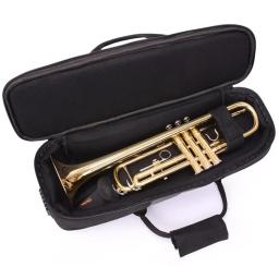 Estojo para trompete Bb Saco à prova d'água Trompete Sacos para instrumentos de latão Caixa de ombro duplo Estojo para trompete de orquestra de performance profissional Leve, grosso, resistente ao desgaste, à prova de - Image 6