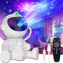 Star Projector Galaxy Light, Starry Night Magic Galaxy Astronaut Night Light para quarto de crianças, Efeito Nebula, Projeção ajustável - Image 1
