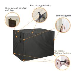 Universal Dog Gaiola Capa, 210D Oxford Fio Crate, impermeável, poeira Capas, ao ar livre, impermeável, proteção solar, durável Pet Kennel Caso - Image 4