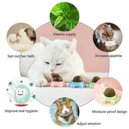 Catnip bola de gato brinquedos interativos brinquedo de gato de estimação dentes de gato ferramenta de limpeza para grande pequeno gato grande presente gato catnip brinquedo clh @ 8 - Image 1