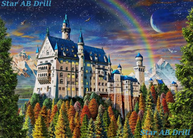 Explore Kits de Pintura Diamante para Decoração de Casa: Arco-íris em Castelo, Paisagem de Árvore e Arte em Mosaico - DIY Ponto Cruz para Presentes Incríveis