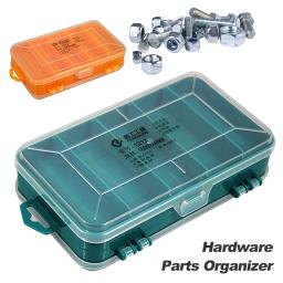 Multifuncional Double-Sided Hardware Organizer Box, estojo de ferramentas de armazenamento de plástico, caixa retangular para peças eletrônicas - Image 1