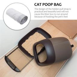 20 pçs/rolo saco de maca de gato prático gato saco de toalete de gato grosso caixa de areia de gato saco de higiene elástica forros de caixa de areia gatinho pet abastecimento - Image 6