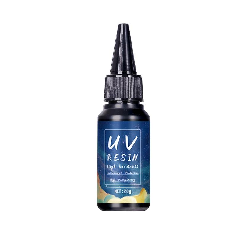 Cola de resina UV para jóias DIY, resina epóxi e lâmpada UV, alta transparência, secagem rápida, alta dureza, 20g, 50g, 100g, 250g, 1000g - Image 1