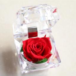Rosas de imitação feminina, Rosas acrílicas encaixotadas, Flores românticas, Presentes do dia dos namorados, Festa de casamento, Aniversário - Image 1