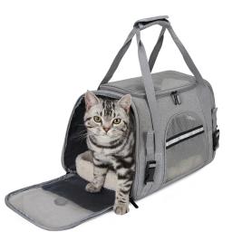 Portátil sair cão de estimação gato bolsa simples ombro straddle pet transportadora dobrável respirável transparente gato e cão saco - Image 3