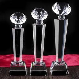 Diamante topos personalizado presente de negócios em branco cristal vidro acrílico prêmio troféu - Image 3