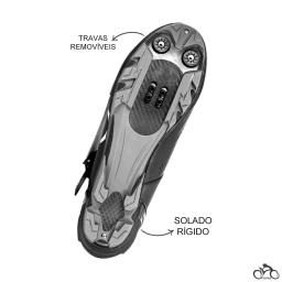 Sapatilha Mtb Ciclismo Absolute Nova Wild Preta + Pedal Wellgo M919 - Image 5