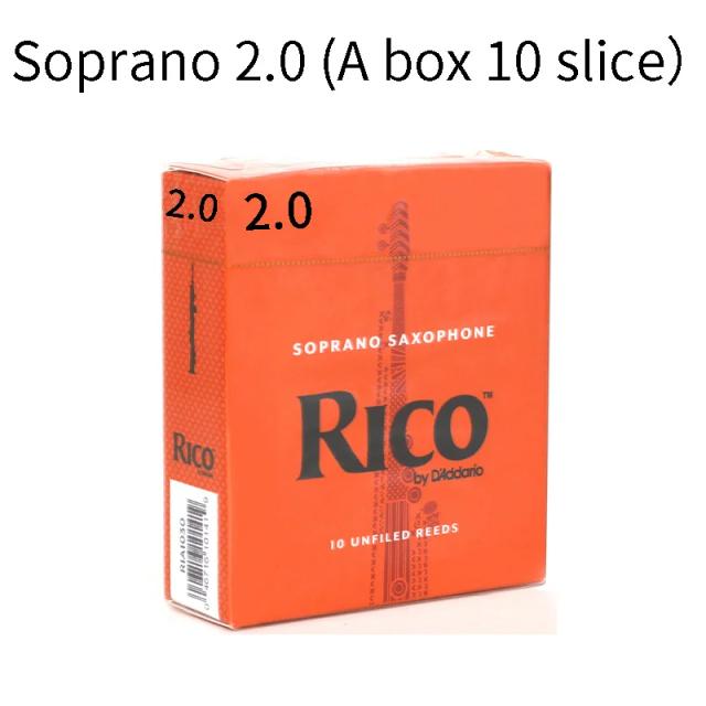 Reeds D'Addario RICO Orange Box para Saxofone Eb Alto, Bb Soprano, Tenor, Barítono e Clarinete Baixo - Produto Original dos EUA