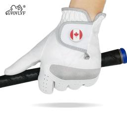 Luvas de golfe com marcador magnético de folha de bordo vermelho, leve, respirável, design destacável para esportes ao ar livre, golfe, equitação - Image 2