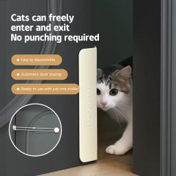 Abridor de Porta Automotiva para Animais de Estimação, Alça Privada, Quarto, Banheiro, Interior, Acessórios para Pet Training, Suprimentos, 1 Conjunto - Image 1