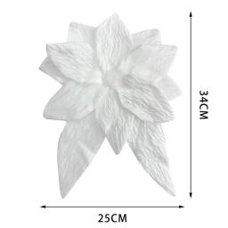 Broches de flores grandes plissados em tecido vintage, broches de lapela elegantes para decoração feminina, acessórios de roupas - Image 6