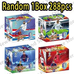 Álbum de Coleção Flash Card, 3D Football Card, Stars World, C Ronaldo, Messi Vivo, 55 pcs, 288 pcs - Image 2