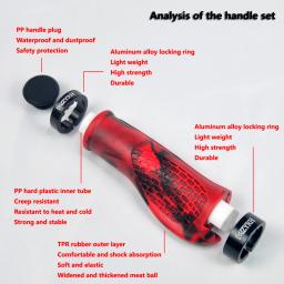 Punhos de Silicone Antiderrapante Bicicleta, Punhos de MTB, Punhos de BMX, Tampa do punho, Mountain Road Bike, Ciclismo - Image 3
