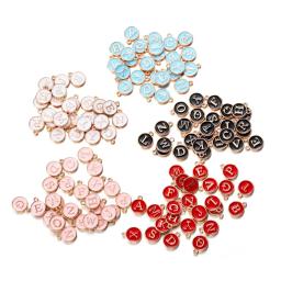 A a Z Letra Esmalte Pingentes, Alfabeto Letra Inicial, Handmade Charme Conector, Jóias DIY Fazendo Suprimentos, 20-26Pcs por lote - Image 1