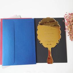 Convite De Casamento Acrílico Personalizado, impressão De Um Lado, Cartões De Menu De Festa, Ouro - Image 6