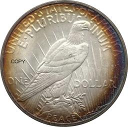 One Peace Dollar Silver Plated America Copy Moeda Comemorativa, Estados Unidos, Ww2, Liberty, Moneda Moedas Colecionáveis, EUA 1928, 1 - Image 4