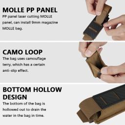 Bolsa Revista Ohaihan Carbon Fiber, única revista transportadora, Molle Pouch, 9mm - Image 2