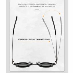 Óculos redondos retrô para homens e mulheres, óculos de sol Steampunk masculinos e femininos, designer de marca, armação metálica, tons - Image 5