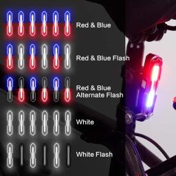 USB recarregável LED bicicleta luzes, cauda lâmpada, impermeável, montanha estrada ciclismo, iluminação de bicicleta, lanterna traseira para lanterna bicicleta - Image 2