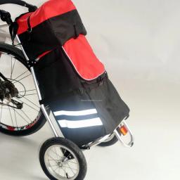Folding bicicleta carga Trailer com Big Bag, controlador de bicicleta, bicicleta Trailer, Air Wheel, Shopping Trolley, Bagagem carrinho, 63L, 12 Polegada - Image 2