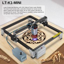 LASER TREE-K1 Mini Máquina De Gravação A Laser, 10W Cabeça Do Laser, Gravador, Cortador, Carpintaria, TTL, Luz Azul, Módulo - Image 2