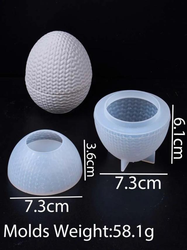 Molde de Silicone Tecelagem Ovo Cimento Vela Jar Caixa de Armazenamento de Ovo Gesso Resina Vaso Artesanato Moldes de Fundição