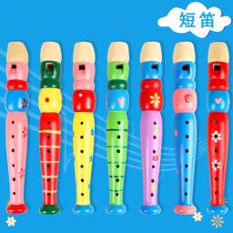 Flauta Curta de Sopros para Crianças, Instrumento Musical, Educação Infantil, Desenvolver Tipo, 6 Buracos, Gravador, De Madeira, Instrumentos - Image 1