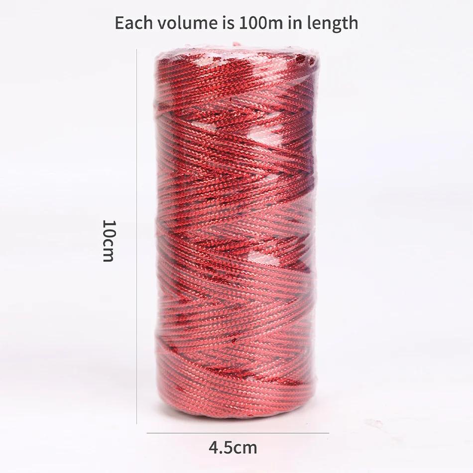 Fio metálico de 100/1.5mm, para costura, artesanato, diy, faça você mesmo, fita de presente, joias, decoração de casamento - Image 1