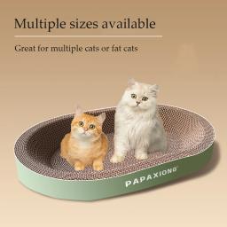Raspadores Cat Brinquedos para Gatos, Redondo, Arranhador Oval, Cama Cat, Arranhador Post, Espessamento, Durável, Cola De Milho, Decalque De Papelão - Image 3