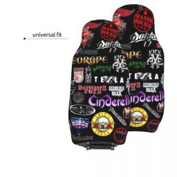 80s gothic rock band guitarra música capa de assento do carro personalizado impressão protetor frontal universal acessórios conjunto almofada - Image 4