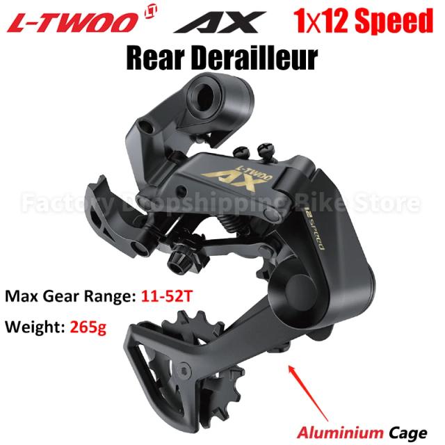 Desviador Traseiro LTWOO para Bicicleta de Montanha: Gaiola de Fibra de Carbono, Compatível com Cassetes 9V a 13V, Modelos A5, A7, AX, AT13, 42T e 52T