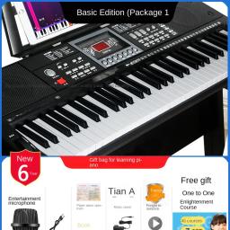 Multifuncional 61 chave de órgão eletrônico crianças adultas piano meninos e meninas ensino teclado midi instrumento musical aa50eo - Image 1