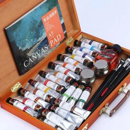Caixa de armazenamento de artista de madeira ferramenta escova caixa de armazenamento titular caso organizador para pastéis lápis jóias maquiagem diy artesanato - Image 4