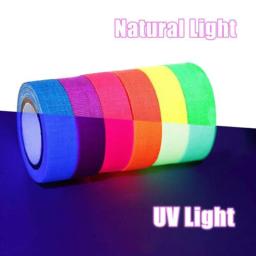 Yomdid 1pc fita reativa uv luz negra diy fita fluorescente de néon que brilha no escuro neon gaffer tema decoração de aniversário suprimentos - Image 4