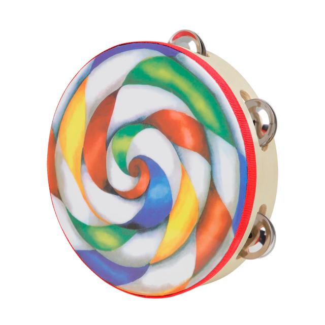 Pandeiro Colorido de 8 Polegadas para Crianças - Brinquedo Musical Hand Held Ideal para Presentes de Natal